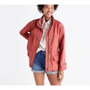 Madewell Fleet Jacket Womens Small Terracotta Red Utility Military‎ Field Coat